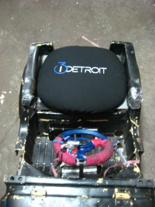 New power wheels seat with freezer paper
